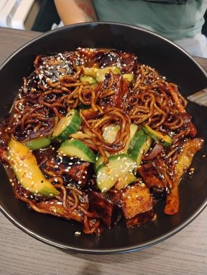 Sticky ginger tofu at The Queen Inn in Cwmbran