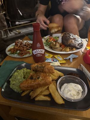 Tofish and chips ✨  at The Queen Inn in Cwmbran