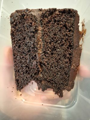 Chocolate cake at The Queen Inn in Cwmbran