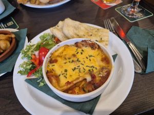 Lasagna at The Queen Inn in Cwmbran