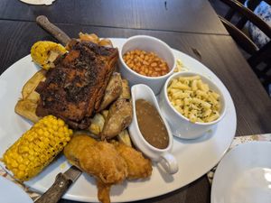 Shared platter at The Queen Inn in Cwmbran