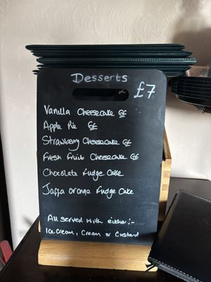 Sept ‘26 | desserts  at The Queen Inn in Cwmbran