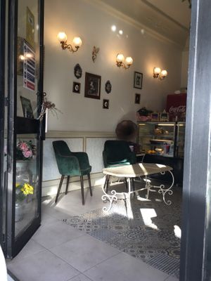 Nice spot to have some coffee, they also have tables outside  at Bio Café Alternativo Saudade in Lanzarote