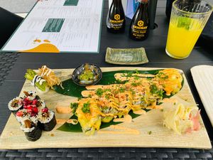 14-piece sushi set at Enoki in Gdynia