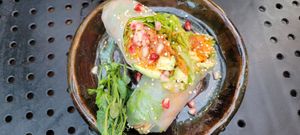 Summer rolls with kimchi and nachos at Enoki in Gdynia