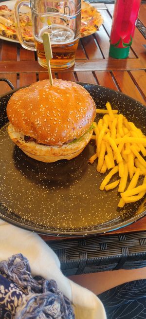 Vegan Burger (beyond meat or something similar) at Caffe Bar BARCODE in Postira