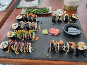 Stairway to Heaven sushi plate at Fresh and Hash in Sibenik