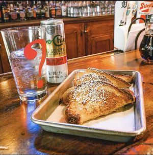 Vegan French toast  at Honest John's in Detroit