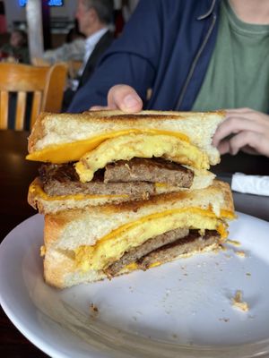 vegan breakfast sandwich   at Honest John's in Detroit