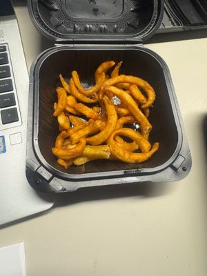 Cold fries! Contained not even full at Honest John's in Detroit