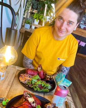 Breakfast wrap  at Throwback Coffee House in Wakefield