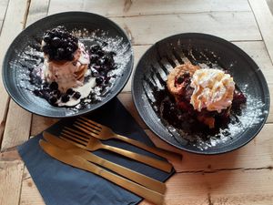 Pancakes & French toast at Throwback Coffee House in Wakefield