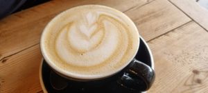 Biscoff latte at Throwback Coffee House in Wakefield