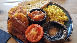 Classic breakfast at Throwback Coffee House in Wakefield