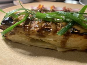 Celeriac millefeuille  at Sphinx Wine Bar and Restaurant in Oia