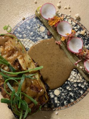 Celeriac millefoglie  at Sphinx Wine Bar and Restaurant in Oia