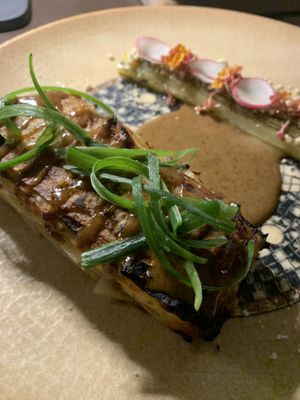 Celeriac millefeuille  at Sphinx Wine Bar and Restaurant in Oia