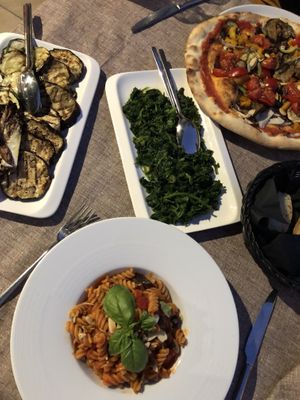 Our food at L'M Ristopizza in San Pantaleo