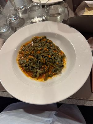 Spirulina noodles   at L'M Ristopizza in San Pantaleo