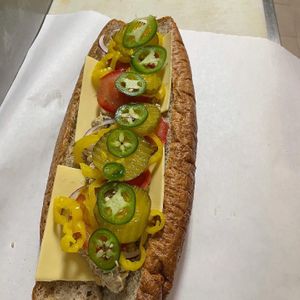 Chickpea Tuna Hoagie  at VBQ Philly in Trenton