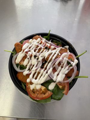 Buffalo Tender Salad  at VBQ Philly in Trenton