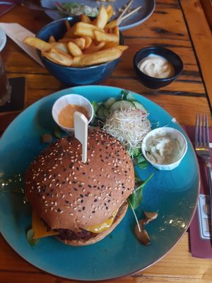 The burger with fries at The Old Pal in Zoetermeer
