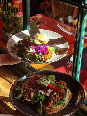 Seitan 'no chicken'  sandwich. at The Old Pal in Zoetermeer