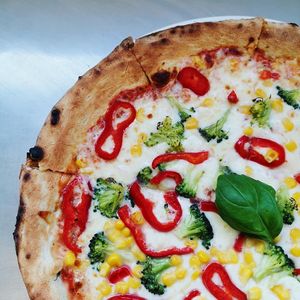 Vegan pizza at Coffee City in Plzen