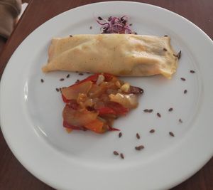 Crêpe vegana de algas y verduras at Es Ginebro in Mallorca