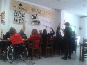 In the new restaurant... at Es Ginebro in Mallorca