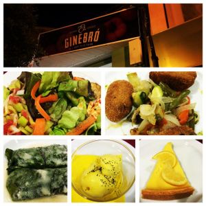 vegan 4 course menu at Es Ginebro in Mallorca