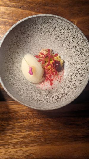 Course 7 - first dessert at San Lucas Treetop Dining Experience in Monteverde