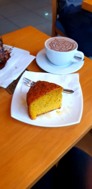 Passion fruit cake at Café Monteverde Coffee Shop in Monteverde