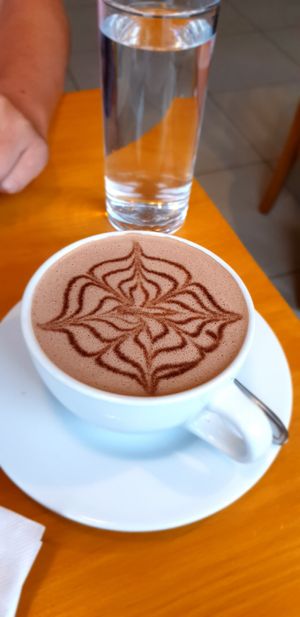 Coffee with coconut milk at Café Monteverde Coffee Shop in Monteverde