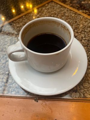 Americano - drank some of it down before the pic!  at Café Monteverde Coffee Shop in Monteverde