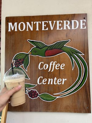 Iced coffee with oat milkk  at Café Monteverde Coffee Shop in Monteverde
