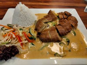 Vegan duck at Zlatý Drak in Plzen