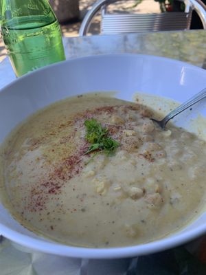 Chickpea chowder   at Beyond Vegan Eats in Los Angeles