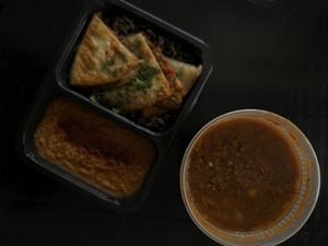 Quesadilla and Chili  at Beyond Vegan Eats in Los Angeles