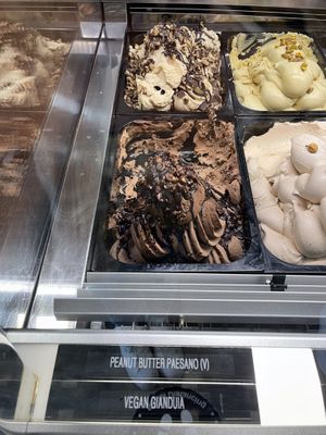 vegan peanut butter and gianduia  at Dolce Amore in Vancouver