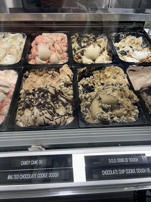 vegan candy cane and cookie dough   at Dolce Amore in Vancouver