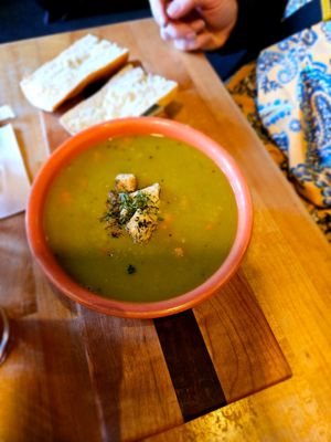 Split pea soup at Colophon Cafe in Bellingham