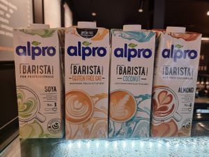 alpro barista - plantbased coffee milks at IzyCoffee in Oostende