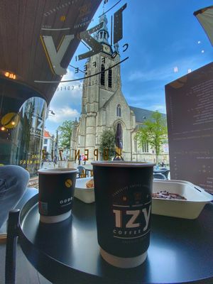 Coffee with a view  at IzyCoffee in Kortrijk