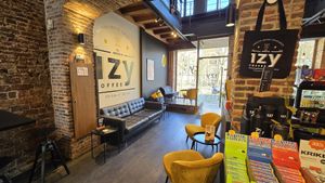 Interior at IzyCoffee in Kortrijk
