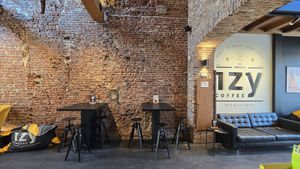 Interior at IzyCoffee in Kortrijk