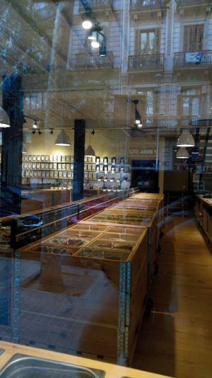 From outside at Casa Ruiz Granel Selecto in Barcelona