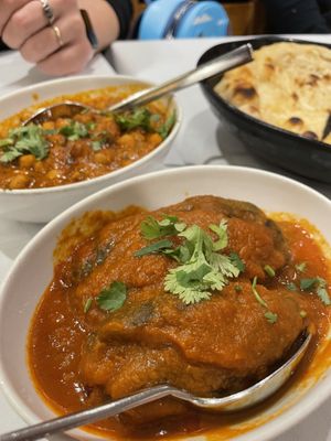 Baigan (whole stuffed aubergine)  at Punjab in London