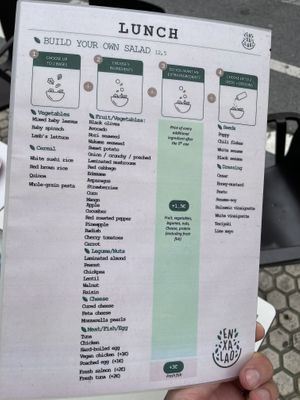 English Menu  at Enxalao in San Sebastian