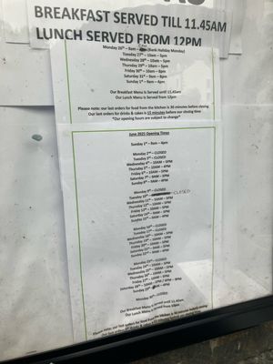 Open hours May June 2025  at Helvellyn Country Kitchen in Penrith